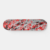 Abstracte zwarte en rode plash en drip persoonlijk skateboard (Horizontaal)