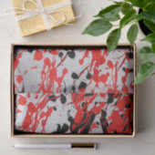 Abstracte zwarte en rode plash en drip tissuepapier (Geschenk)