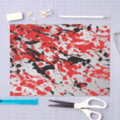 Abstracte zwarte en rode plash en drip tissuepapier (Craft)