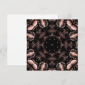 Abstracte zwarte en roze Designer Square Note-Kaar Feestdagenkaart (Voorkant / Achterkant)