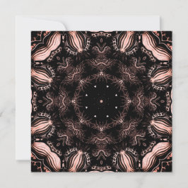 Abstracte zwarte en roze Designer Square Note-Kaar Feestdagenkaart