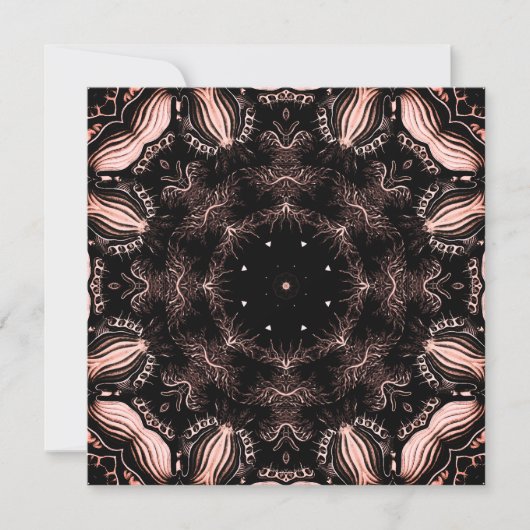 Abstracte zwarte en roze Designer Square Note-Kaar Feestdagenkaart (Voorkant)