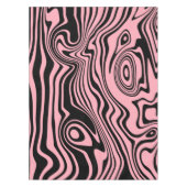 Abstracte zwarte en roze lijnen -  tafelkleed (Voorkant)