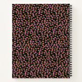 Abstracte zwarte en roze Stippen Aangepast recept Notitieboek (Achterkant)