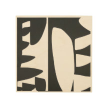 Abstracte zwarte en witte blok kunst wanddecoratie