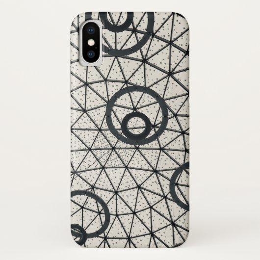 Abstracte zwarte en witte cirkels Case-Mate iPhone case (Achterkant)