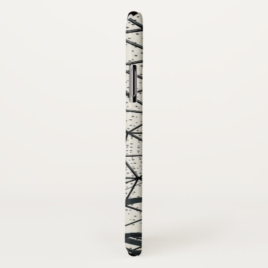 Abstracte zwarte en witte cirkels Case-Mate iPhone case (Achterkant / rechts)