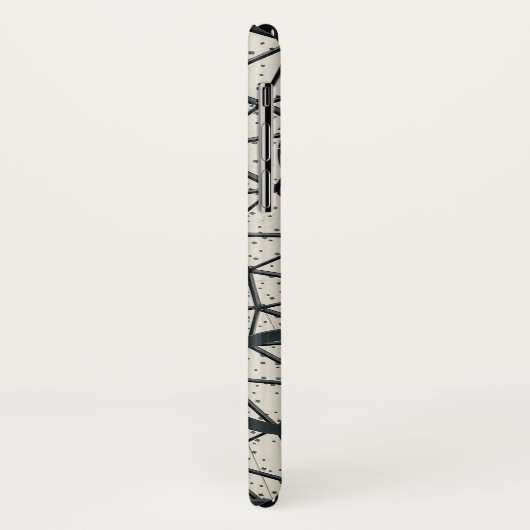 Abstracte zwarte en witte cirkels Case-Mate iPhone case (Achterkant/links)