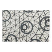 Abstracte zwarte en witte cirkels kussensloop (Achterkant)