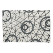 Abstracte zwarte en witte cirkels kussensloop (Voorkant)