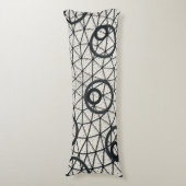 Abstracte zwarte en witte cirkels lichaamskussen (Voorkant Verticaal)