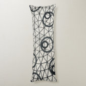 Abstracte zwarte en witte cirkels lichaamskussen (Achterkant (Verticaal))