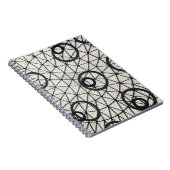 Abstracte zwarte en witte cirkels notitieboek (Rechterzijde)