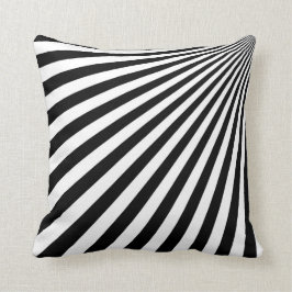 Abstracte zwarte en witte funky kunst - Pillow Kussen