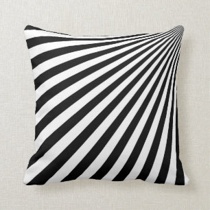 Abstracte zwarte en witte funky kunst - Pillow Kussen
