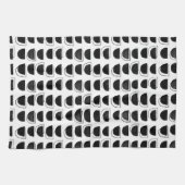 Abstracte zwarte en witte keukenhanddoeken (Horizontaal)