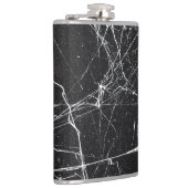 Abstracte zwarte en witte kolf heupfles (Rechts)