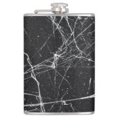 Abstracte zwarte en witte kolf heupfles (Voorkant)