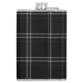 Abstracte zwarte en witte kolf heupfles (Achterkant)