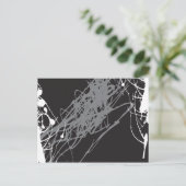 abstracte zwarte en witte kunst briefkaart (Staand voorkant)