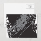 abstracte zwarte en witte kunst briefkaart (Voorkant / Achterkant)