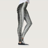 Abstracte zwarte en witte Leggings (Rechts)