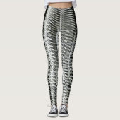 Abstracte zwarte en witte Leggings (Voorkant)