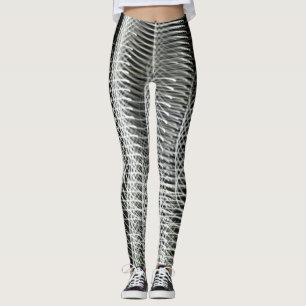 Abstracte zwarte en witte Leggings