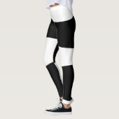 Abstracte zwarte en witte Leggings (Links)