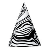 Abstracte zwarte en witte lijnen - feesthoedjes (Voorkant)