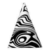Abstracte zwarte en witte lijnen - feesthoedjes (Rechts)