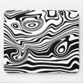 Abstracte zwarte en witte lijnen - muismat (Voorkant)