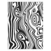 Abstracte zwarte en witte lijnen - tafelkleed (Voorkant)