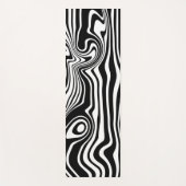 Abstracte zwarte en witte lijnen - yogamat (Voorkant)