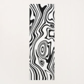 Abstracte zwarte en witte lijnen - yogamat (Achterkant)