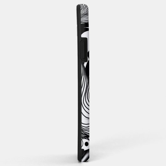 Abstracte zwarte en witte lijnhoek Case-Mate iPhone case (Achterkant/rechts)