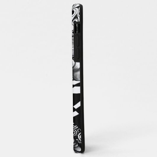 Abstracte zwarte en witte lijnhoek Case-Mate iPhone case (Achterkant/links)