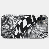 Abstracte zwarte en witte lijnhoek Case-Mate iPhone case (Achterkant (horizontaal))