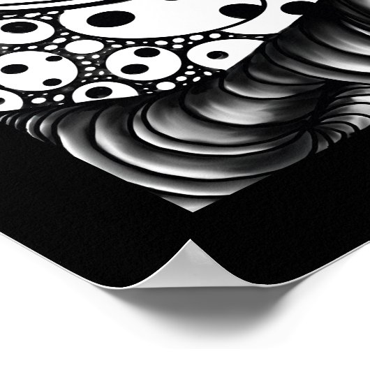 Abstracte zwarte en witte lijnhoek poster (Hoek)