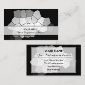 Abstracte zwarte en witte mozaïektegels visitekaartje (Voorkant / Achterkant)