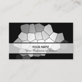 Abstracte zwarte en witte mozaïektegels visitekaartje