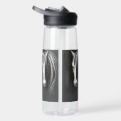 Abstracte zwarte en witte paarden waterfles (Rechts)