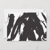 Abstracte zwarte en witte penseelstreken Gift Kaar (Achterkant)