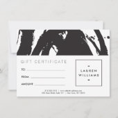 Abstracte zwarte en witte penseelstreken Gift Kaar (Voorkant)