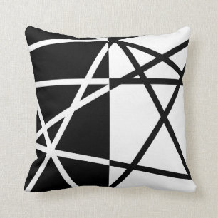 Abstracte zwarte en witte Pillow Kussen