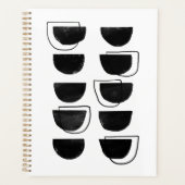 Abstracte zwarte en witte planner (Voorkant)