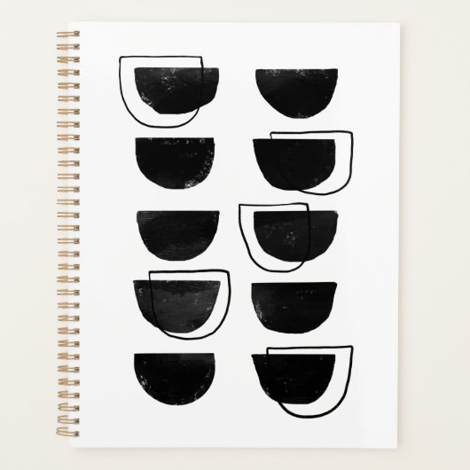 Abstracte zwarte en witte planner (Voorkant)