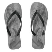 abstracte zwarte en witte pootkunst teenslippers (Voetbed)