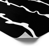 Abstracte zwarte en witte schijfjes poster (Hoek)