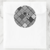 Abstracte zwarte en witte stickers (Tas)